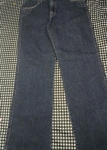 Kadın Lacivert Kot Pantolon ihrac fazlasi ürün - Görsel 7