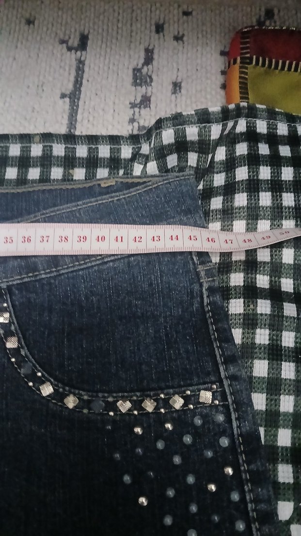 Kadın Lacivert Kot Pantolon ihrac fazlasi ürün - Görsel 5