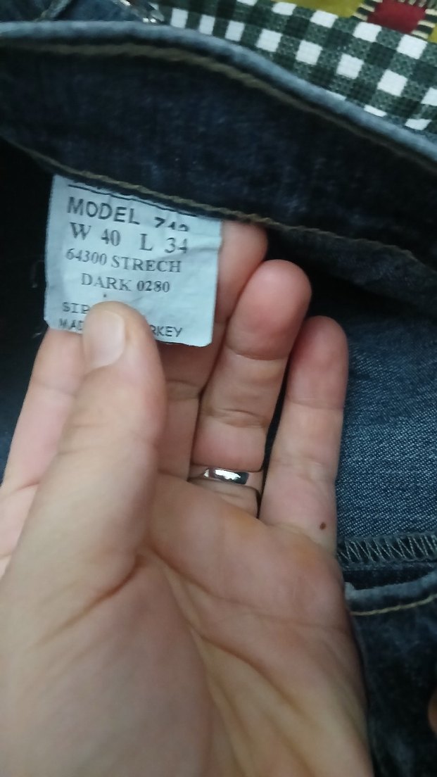 Kadın Lacivert Kot Pantolon ihrac fazlasi ürün - Görsel 3