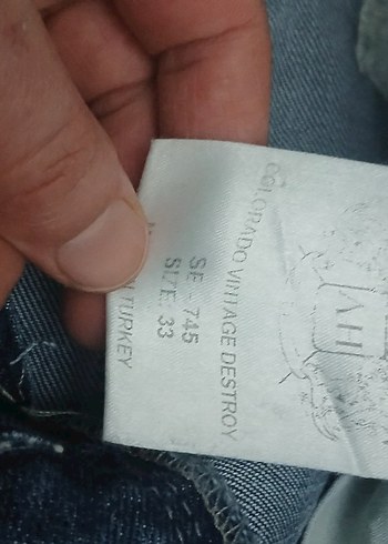 Kadın Mavi Yırtık Salaş Jean ihrac fazlasi ürün - Görsel 4