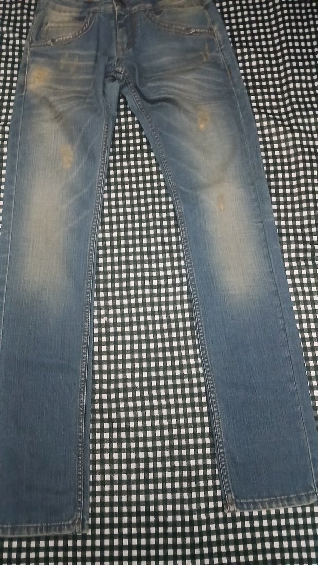 Mavi Bağlamalı Kadın Denim Pantolon ihrac fazlasi - Görsel 2