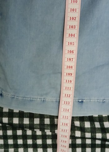 Nakışlı Düğmeli Gri Mavi Kadın Kot Pantolon ihrac fazlasi - Görsel 4