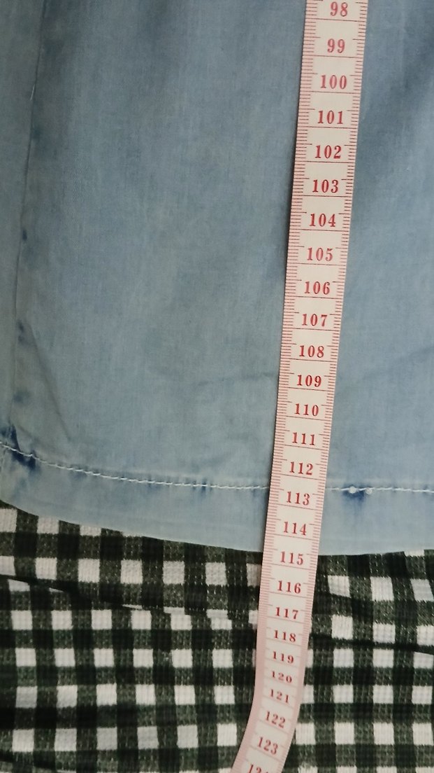 Nakışlı Düğmeli Gri Mavi Kadın Kot Pantolon ihrac fazlasi - Görsel 3