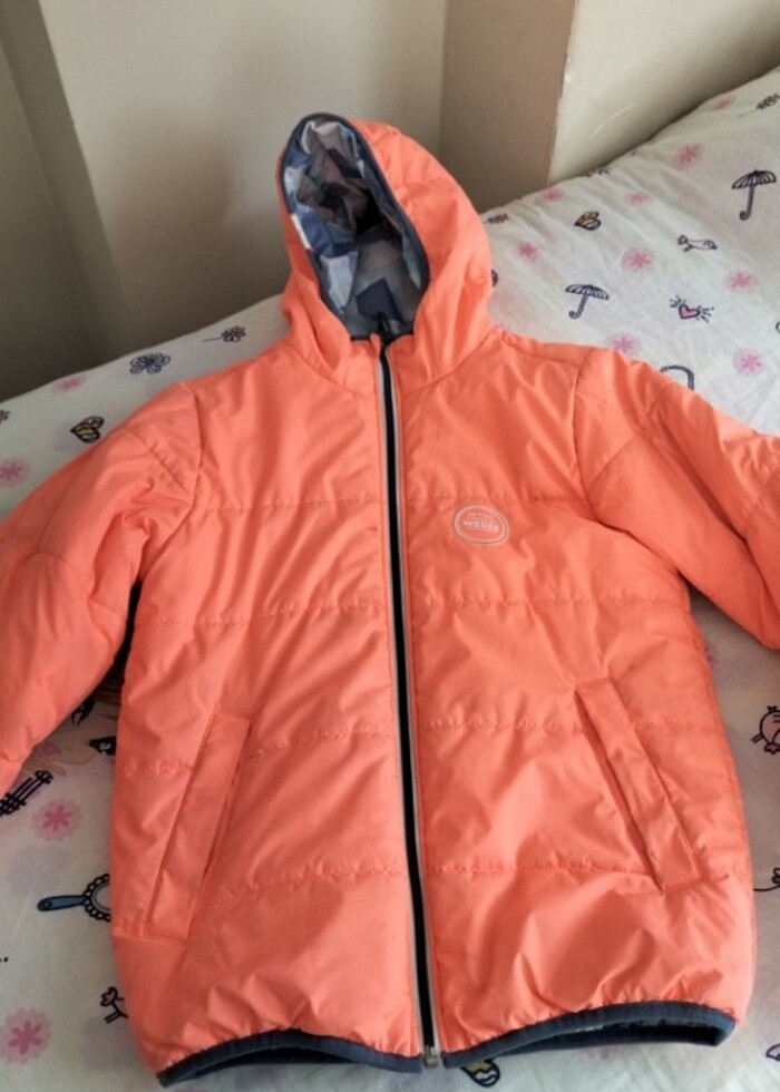 Decalthon 12 yaş çift taraflı mont - Görsel 5