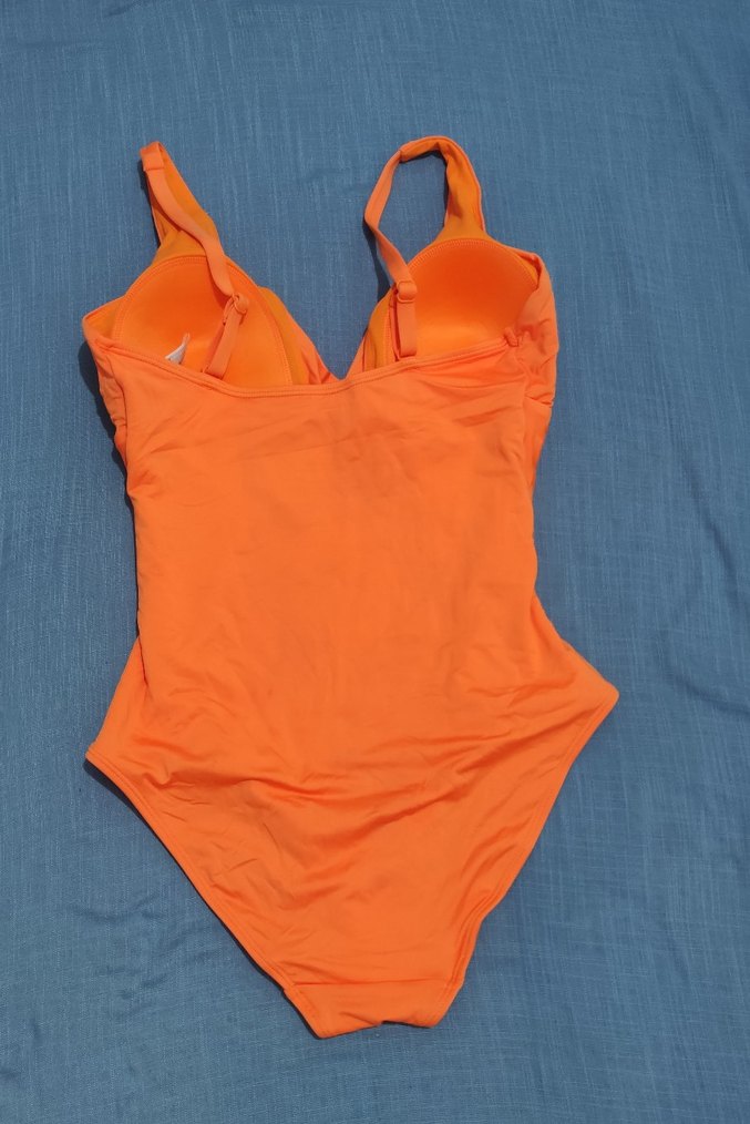 Turuncu Çapraz Detaylı Kadın Mayo - Görsel 2