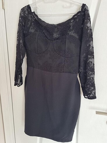 Deniz Butik Dantel Kalem Elbise
