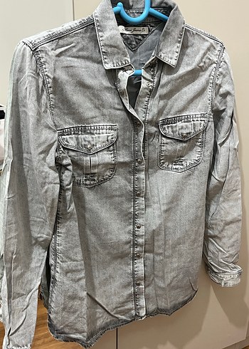 Mavi Jeans Gri Denim Kadin Gomlek