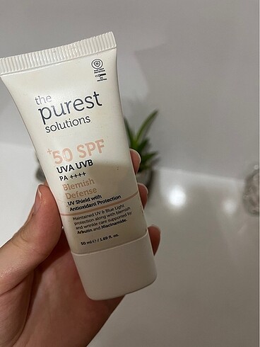The Purest 50 SPF güneş kremi