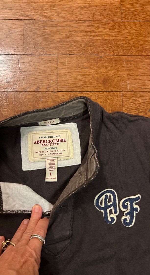 Abercrombie&fitch önden düğmeli erkek sweatshirt - Görsel 2