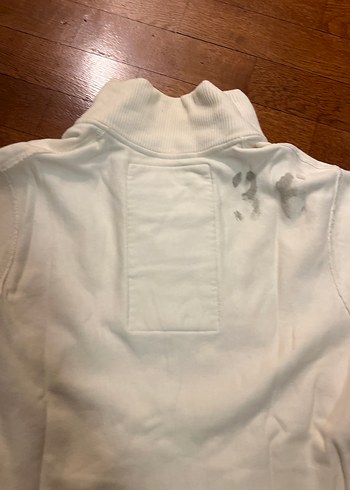 Beyaz Fermuarlı erkek Sweatshirt - Görsel 4