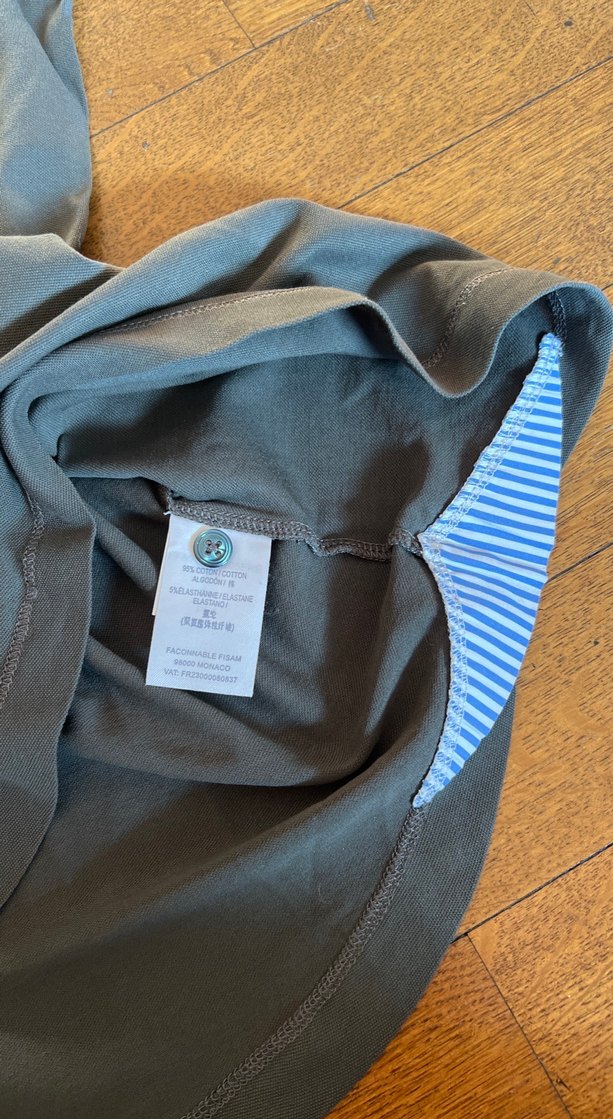 Gri yeşil gibi orjinal Façonnable Erkek Polo Tişört Kısa Kollu - Görsel 3