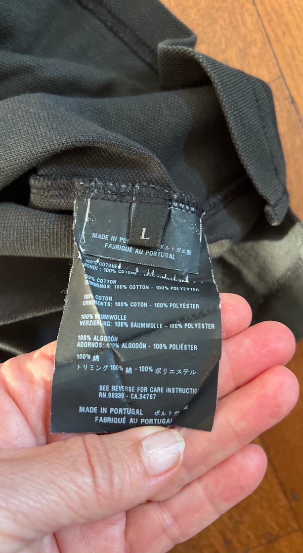 Orijinal Prada Erkek Uzun Kollu koyu gri Polo Tişört - Görsel 3