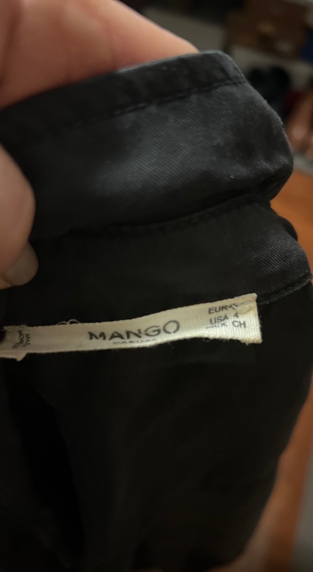 Düğmeli Siyah Kadın gömlek - Görsel 4