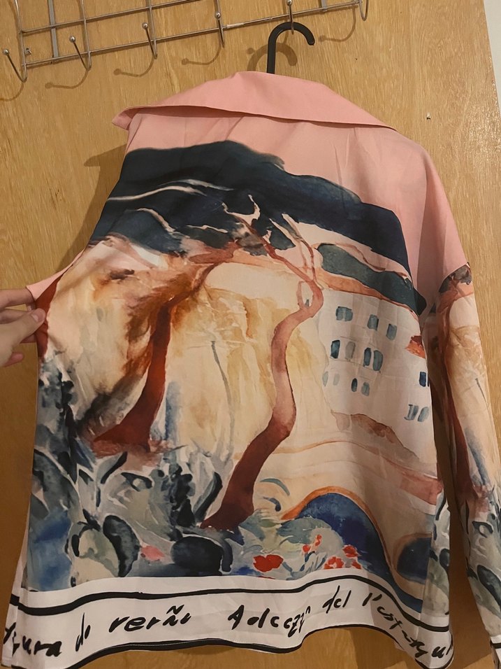 Temu, Temalı Baskılı Uzun Kollu Gömlek - Görsel 5