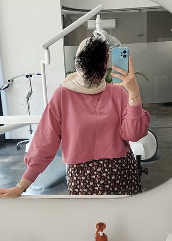 Siyah Desenli Örme Scuba Krep Etek - Görsel 3