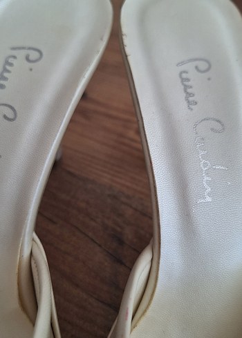 Pierre Cardin Beyaz Yüksek Topuklu Tüylü Kadın Terlik