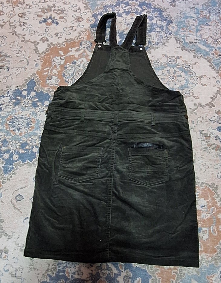 Hamileler için kemerli askılı kadife saloped elbise - Görsel 3