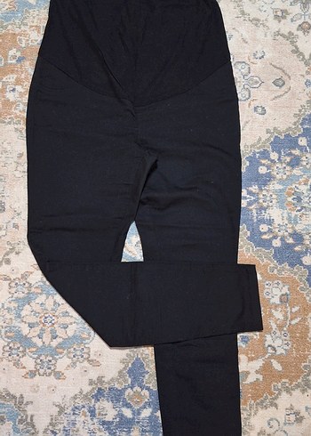 LC Waikiki Siyah Hamile Keten Pantolon