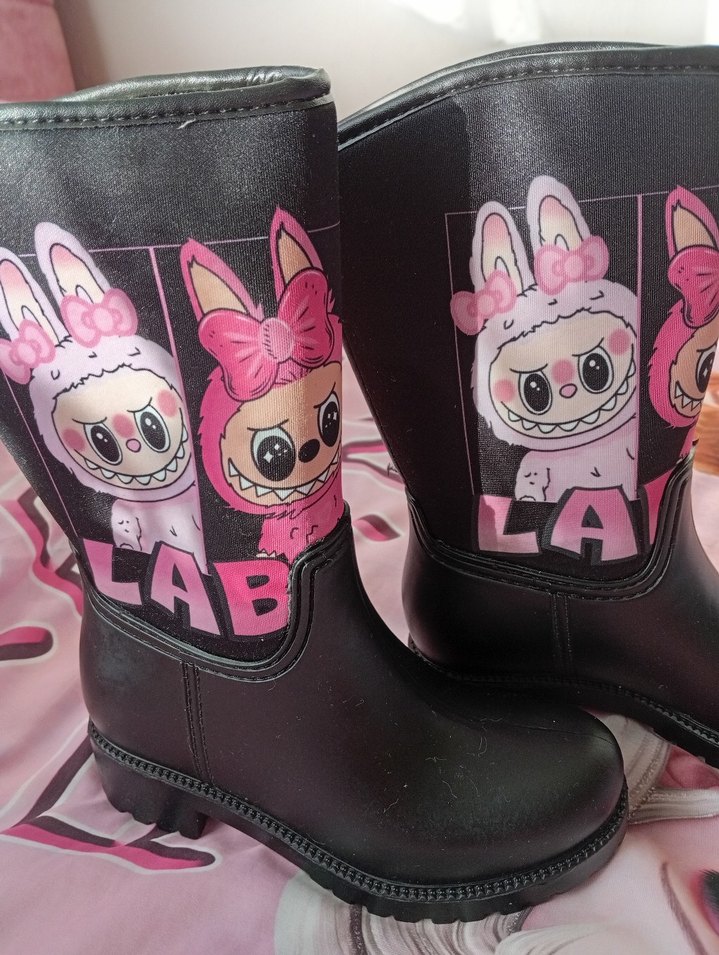 Kız Çocukları İçin Renkli Baskılı Lastik Bot - Görsel 4