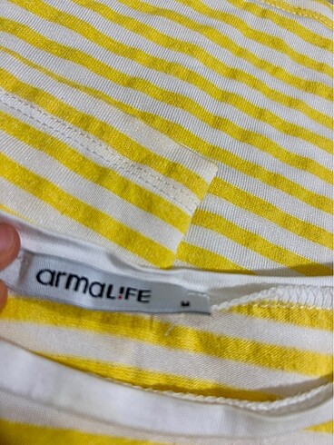 Armalife Çizgili bol crop