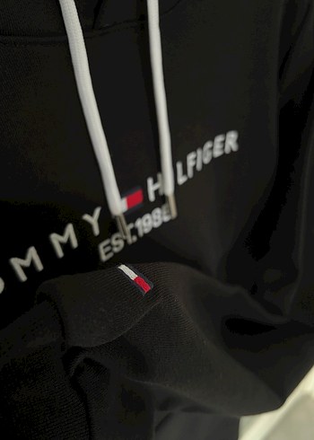 Tommy Hilfiger Siyah Kapüşonlu Sweatshirt - Görsel 2
