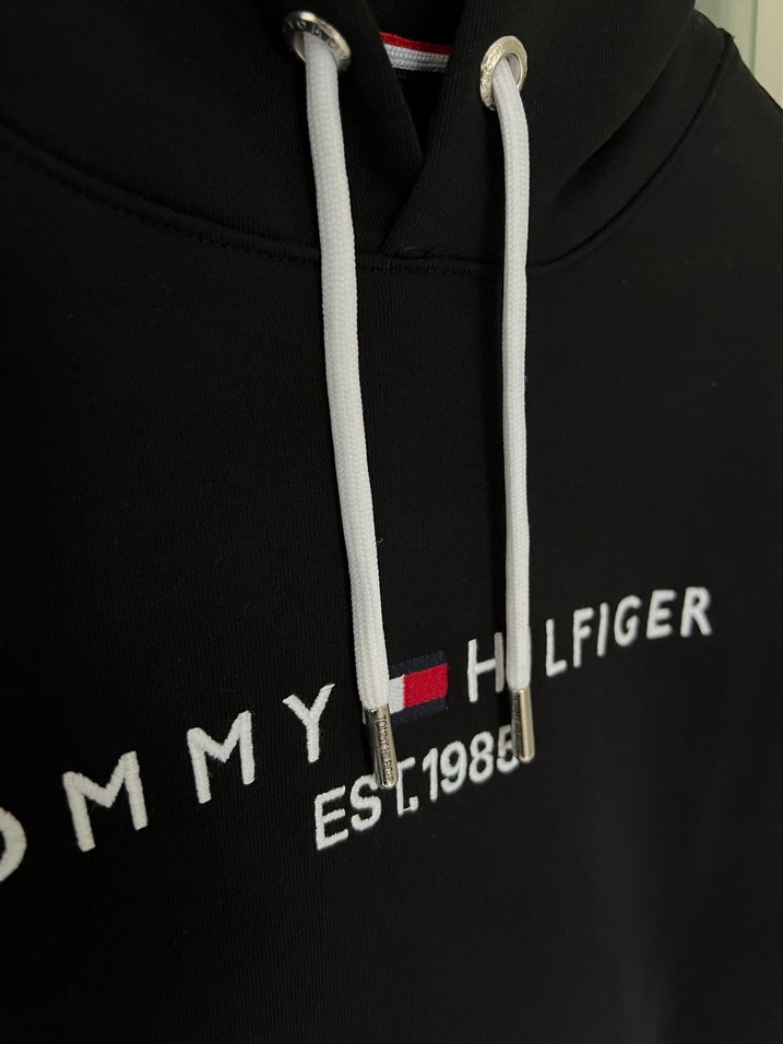 Tommy Hilfiger Siyah Kapüşonlu Sweatshirt - Görsel 3