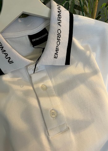 Erkek Beyaz Kısa Kollu Polo Yaka Tişört - Görsel 2