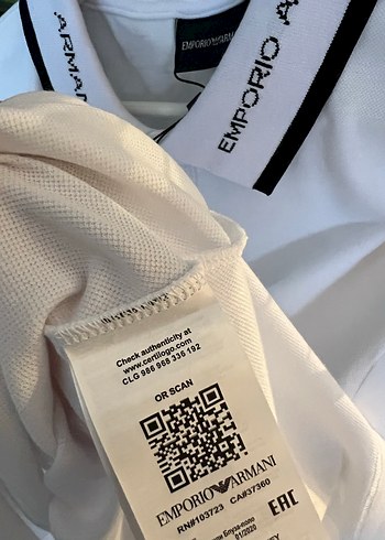 Erkek Beyaz Kısa Kollu Polo Yaka Tişört - Görsel 3