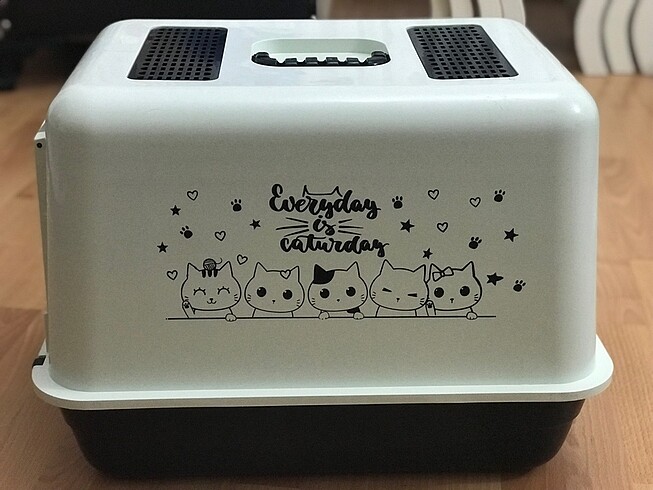 Kedi tuvalet kabı + taşıma çantası + eleme küreği
