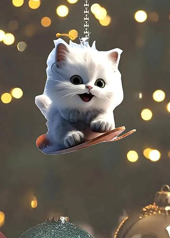 Beyaz Kedi Aksesuarı - Tatlı Tasarım - Görsel 3