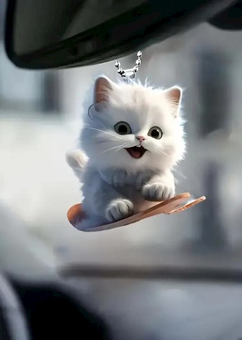 Beyaz Kedi Aksesuarı - Tatlı Tasarım - Görsel 2