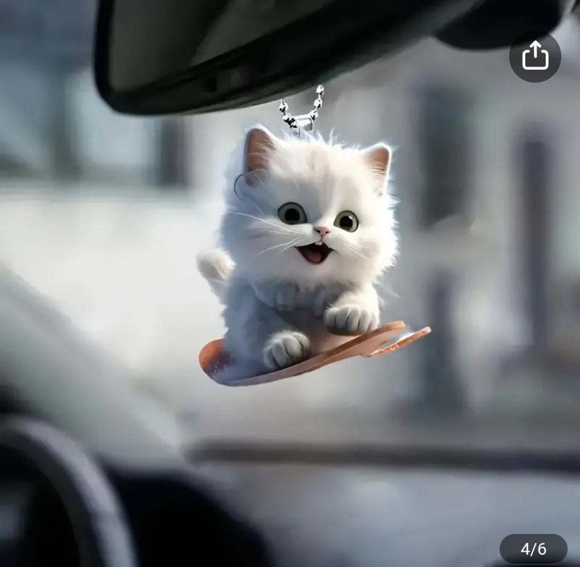 Beyaz Kedi Aksesuarı - Tatlı Tasarım - Görsel 2