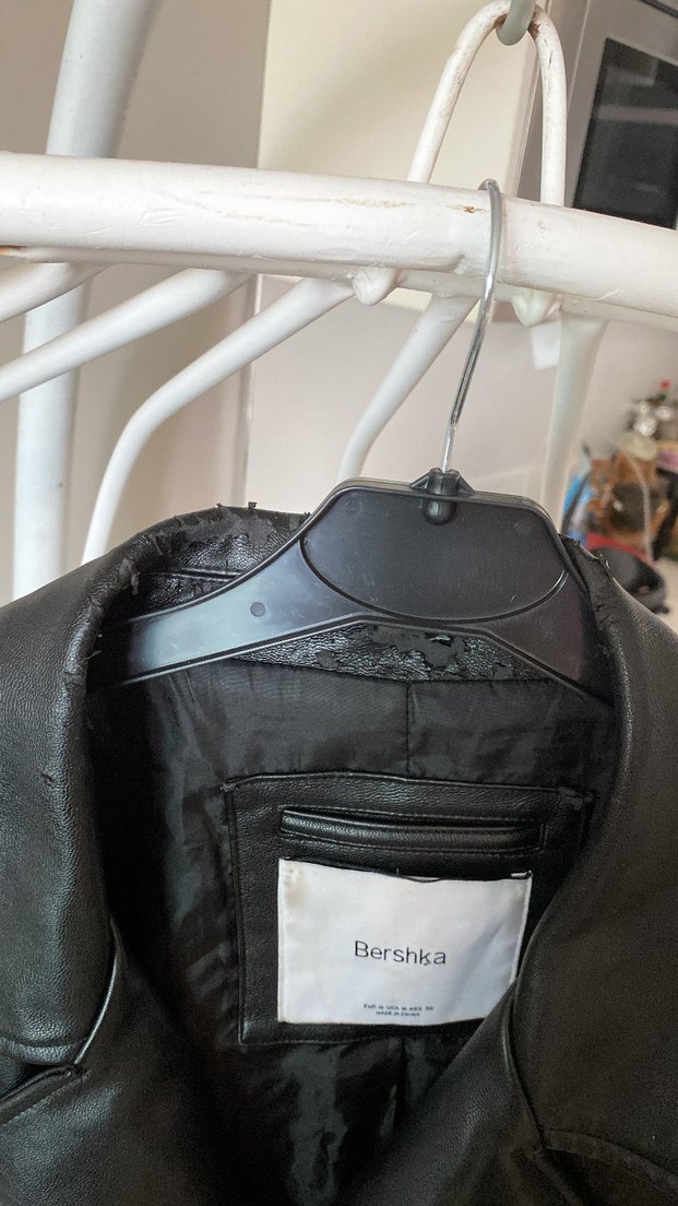 Siyah Deri Biker Ceket - Görsel 2