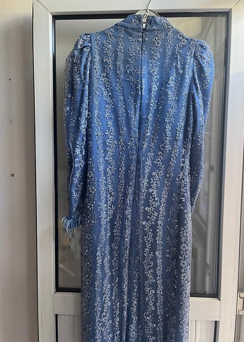 Mavi Bohem Uzun Abiye Elbise - Görsel 6