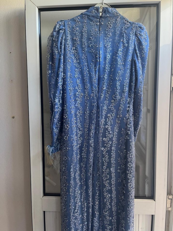 Mavi Bohem Uzun Abiye Elbise - Görsel 2