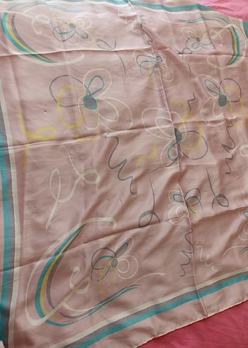 Çiçek Desenli Pastel Renkli Kadın eşarp - Görsel 5