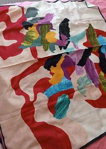 Çiçek Desenli Pastel Renkli Kadın eşarp - Görsel 6