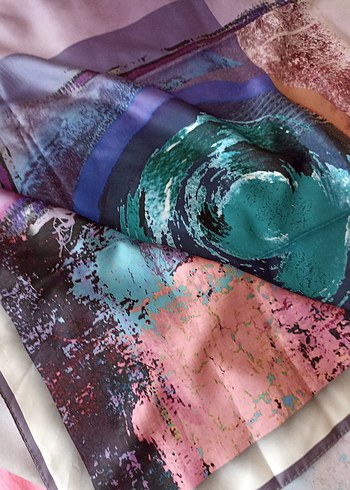 Çiçek Desenli Pastel Renkli Kadın eşarp - Görsel 11