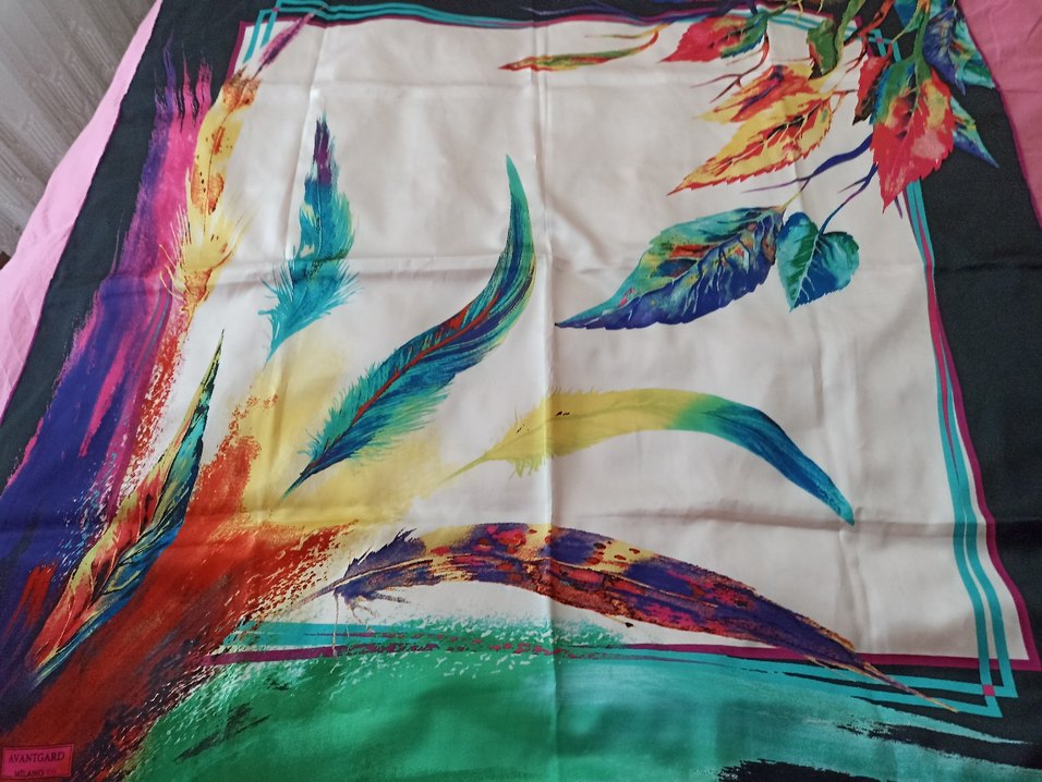 Çiçek Desenli Pastel Renkli Kadın eşarp - Görsel 4