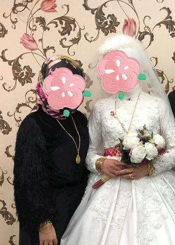 Uzun Siyah Gotik Kürklü Elbise - Görsel 6