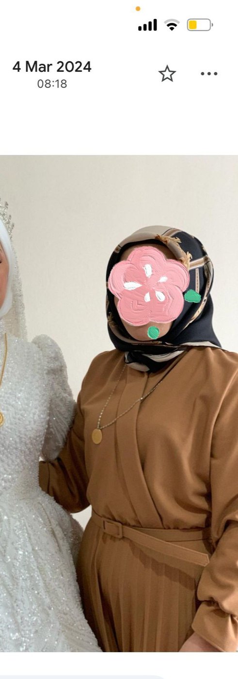 Diger Kadın Bej Uzun Kollu Modern Klasik Elbise - Görsel 3