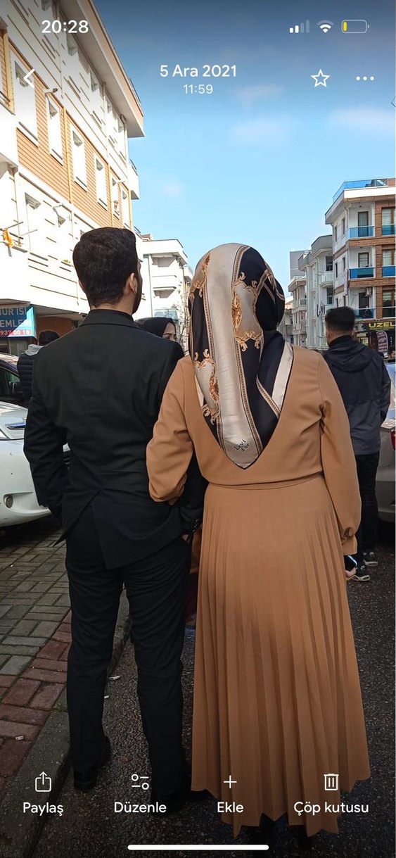 Diger Kadın Bej Uzun Kollu Modern Klasik Elbise - Görsel 2