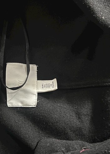 H&M Düğmeli Siyah Midi Kaban