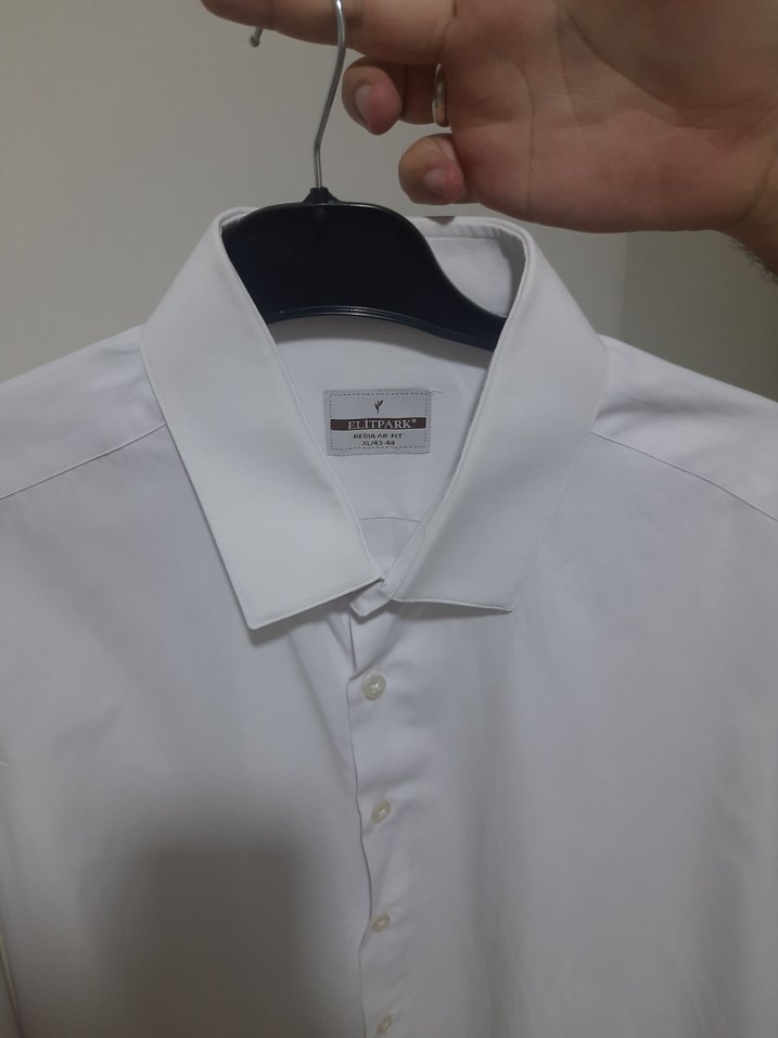 Erkek Beyaz Uzun Kollu Gömlek - Görsel 3