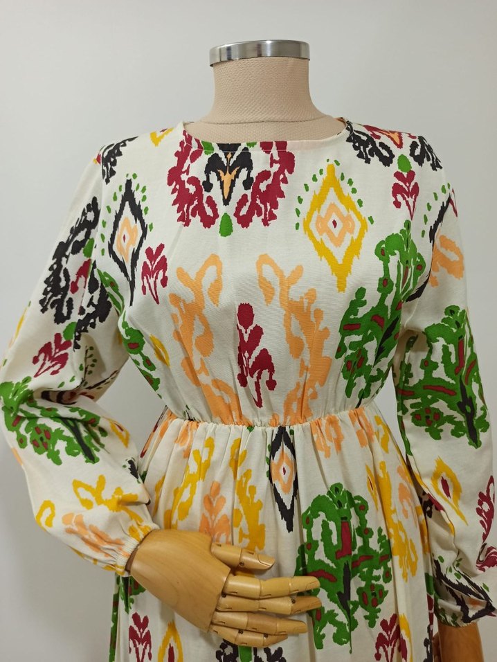 Diger Renkli Bohem Uzun Elbise - Görsel 2