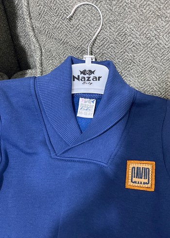Erkek Çocuk Mavi Sweatshirt Takım - Görsel 3
