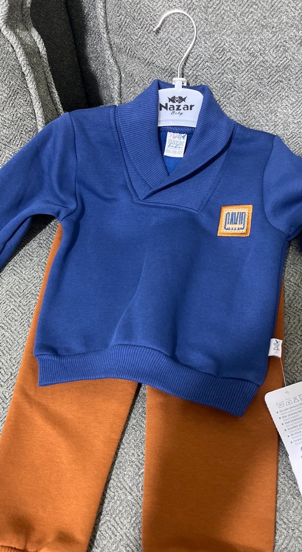 Erkek Çocuk Mavi Sweatshirt Takım - Görsel 2