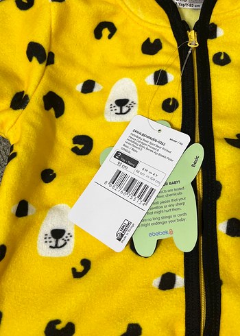 Erkek Çocuk Sarı Baskılı Fermuarlı Ceket - Görsel 3