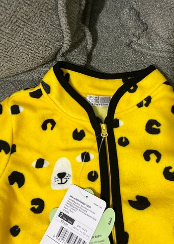 Erkek Çocuk Sarı Baskılı Fermuarlı Ceket - Görsel 2