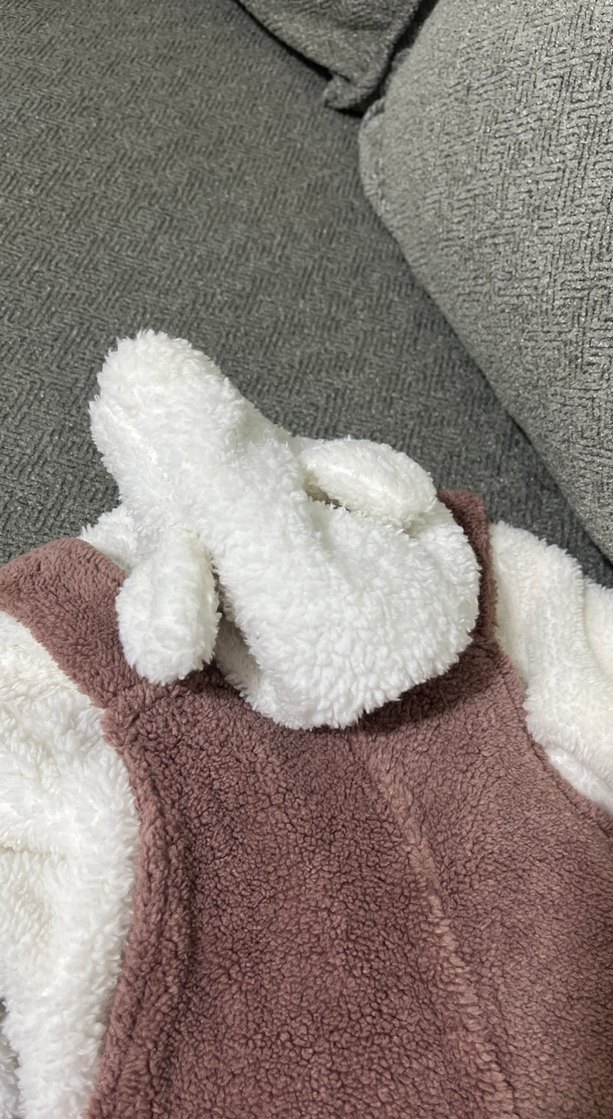 Kahverengi Peluş Bebek Tulumu - Görsel 5